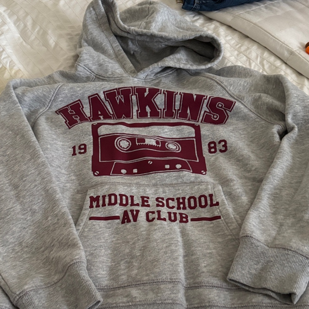 Stranger Things Kids Gray Hoodie